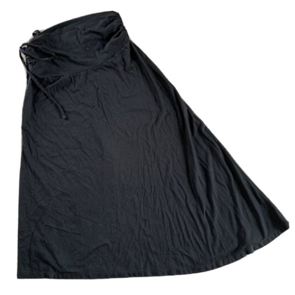 Black Organic Patagonia Kamala Rushed Skirt